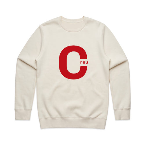 Collegiate Sweat - Ecru / Varsity Red